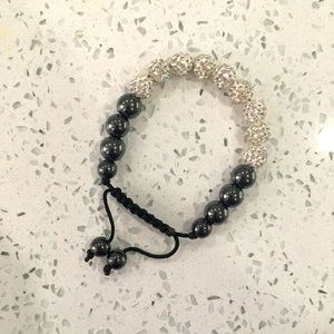 Silver beaded bracelet